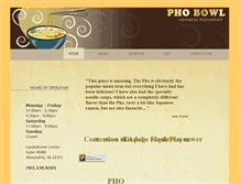 Tablet Screenshot of phobowlalexandria.com